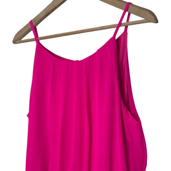 TACERA | NWOT Women's Fuchsia Lined Spaghetti Strap Maxi Dress | Size L - Picture 4 of 13